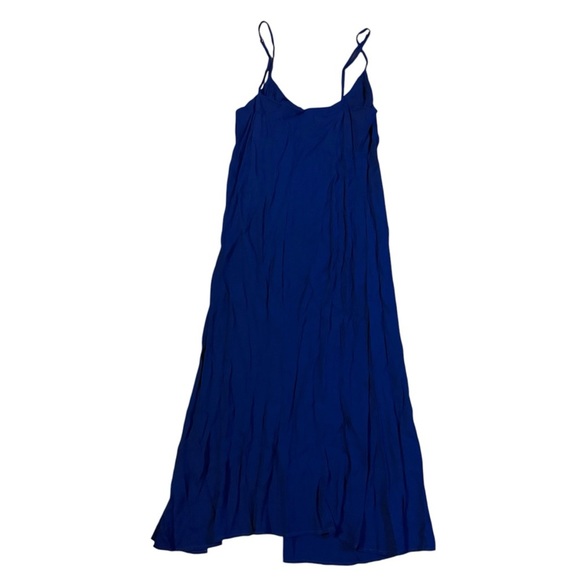 Reformation Crimini Royal Blue Front Slit Midi Slip Dress Size 2 - Picture 4 of 6